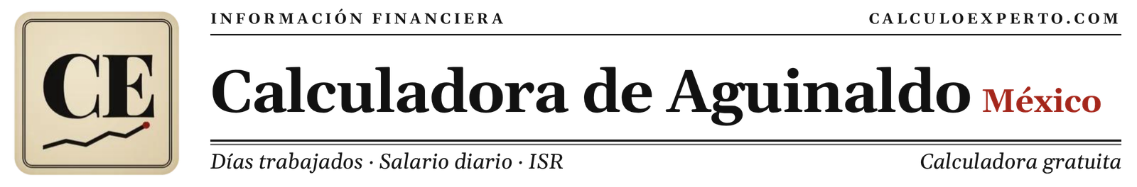 Calculadora de aguinaldo México 2026